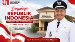 Kepala Desa Bendunganjati, Pacet, Mojokerto Mengucapkan Selamat HUT RI ke-81 Tahun