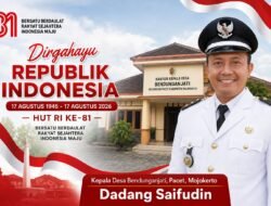 Kepala Desa Bendunganjati, Pacet, Mojokerto Mengucapkan Selamat HUT RI ke-81 Tahun