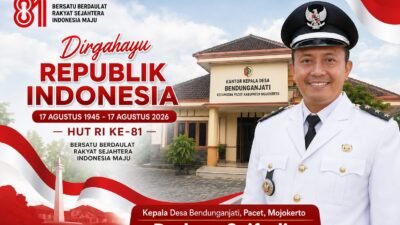 Kepala Desa Bendunganjati, Pacet, Mojokerto Mengucapkan Selamat HUT RI ke-81 Tahun