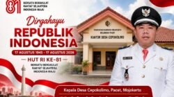 Kepala Desa Cepokolimo, Pacet, Mojokerto Mengucapkan Selamat HUT RI ke-81 Tahun