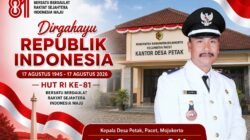 Kepala Desa Petak, Pacet, Mojokerto Mengucapkan Selamat HUT RI ke-81 Tahun