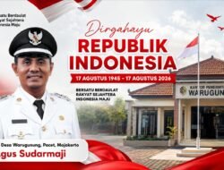 Kepala Desa Warugunung, Pacet, Mojokerto Mengucapkan Selamat HUT RI ke-81 Tahun