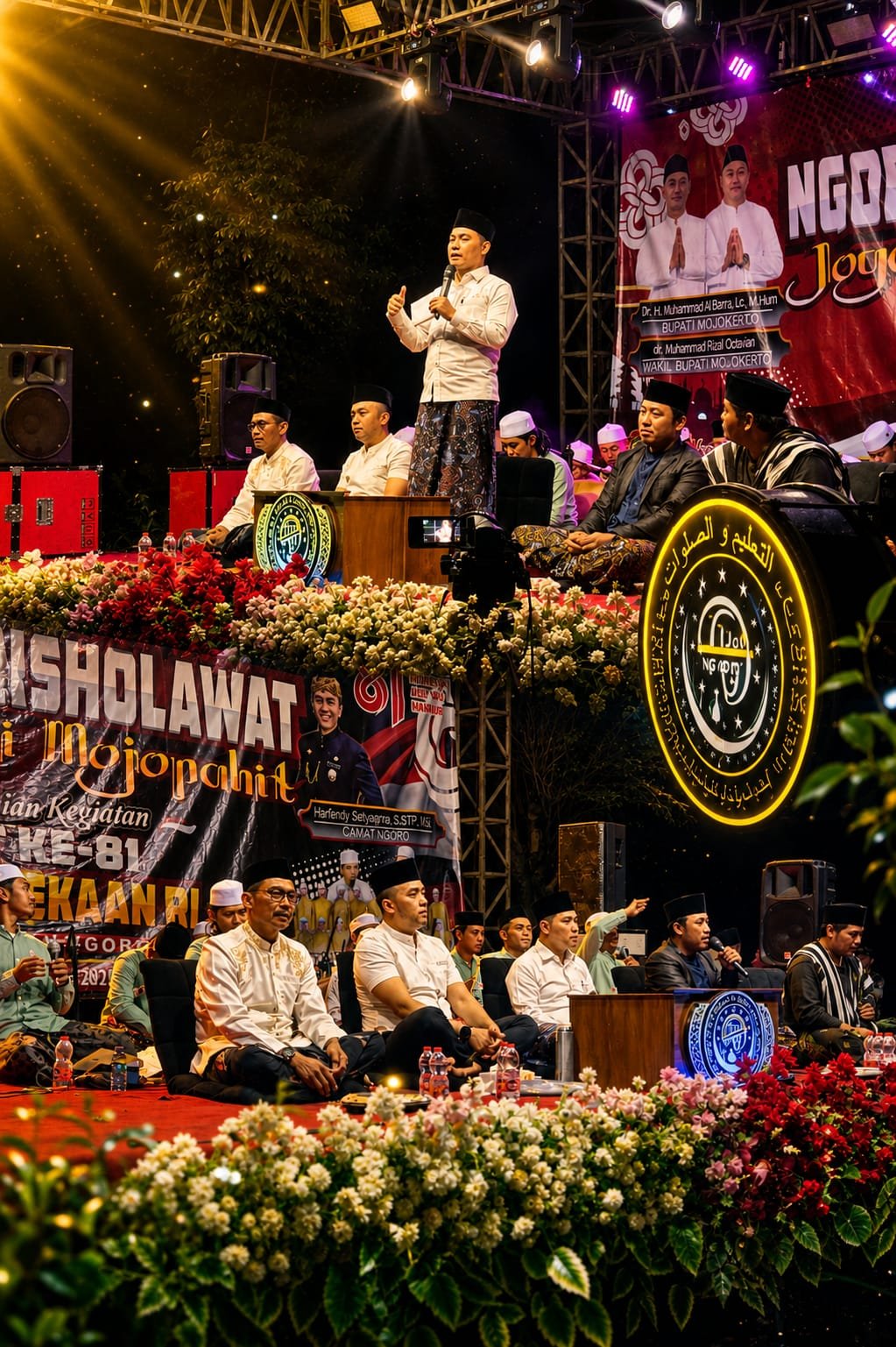 Ribuan Warga Ngoro Tumpah Ruah, Pemkab Mojokerto Gelar "Jogo Bumi Mojopahit" Sambut Maulid dan HUT RI ke-81