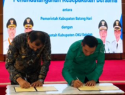 Tak Lagi Jalan Sendiri! Pemkab Batang Hari – OKU Selatan Teken MoU Bersejarah, Siap Bangun Sinergi Lintas Provinsi