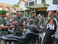 Denpom V/2 Gelar Operasi Mendadak di Markas Kodim 0815 Mojokerto, Puluhan Kendaraan Personel Diperiksa Satu per Satu