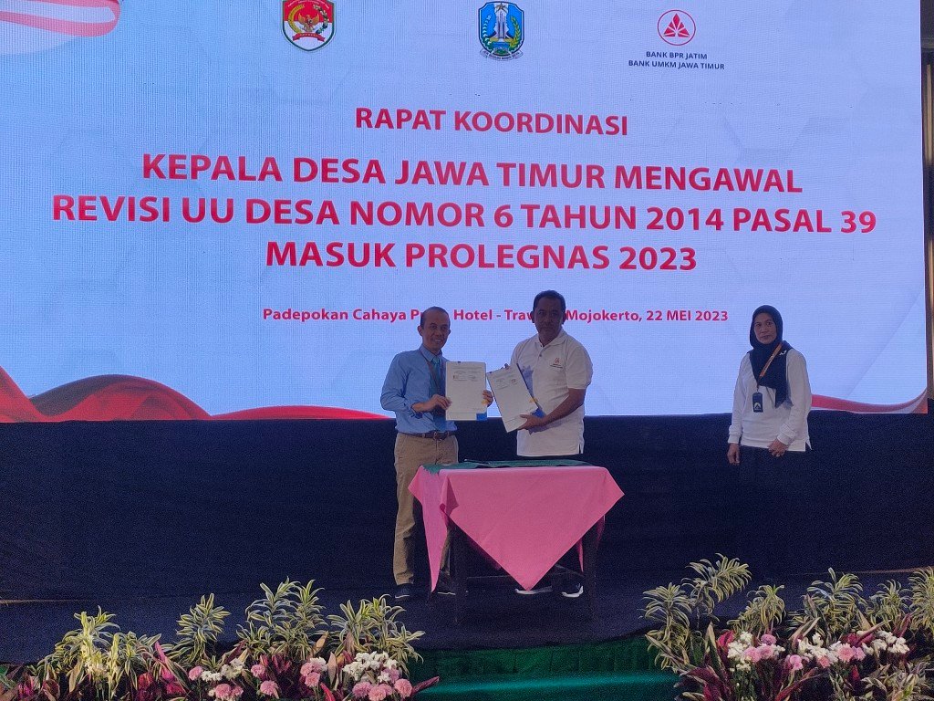Rakor Kades Jatim, Bahas Revisi UU Desa Masuk Prolegnas 2023 dan MoU dengan BPR Jatim