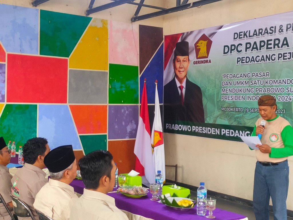 Dukung Prabowo, PAPERA Kota Mojokerto Bertekad Sejahterakan Pedagang dan Petani