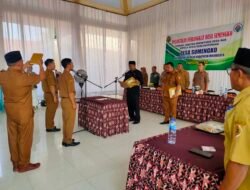 Pj Kades Sumengko Lantik Sekdes dan Kasi Kesejahteraan