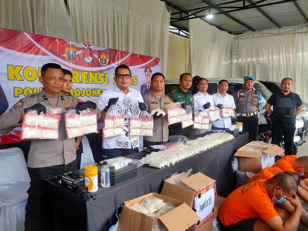 Polres Mojokerto Kota Amankan 1 Juta Pil Double L Senilai Rp 3 M