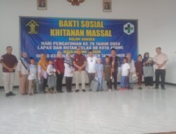 Berdampak Langsung kepada Masyarakat, Lapas dan Rutan Kotaagung Gelar Bakti Sosial Khitanan Massal Jelang Hari Pengayoman ke-79