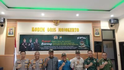 Didampingi Kapolres, Dandim 0815/Mojokerto Gelar Ngopi Bareng Insan Media