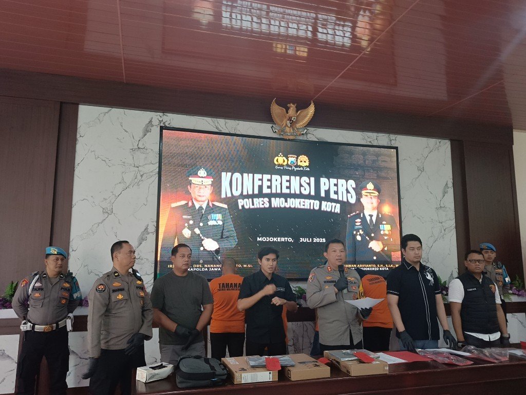 Pencuri 3 Laptop di TK Little Camel Kota Mojokerto Diamankan Polisi