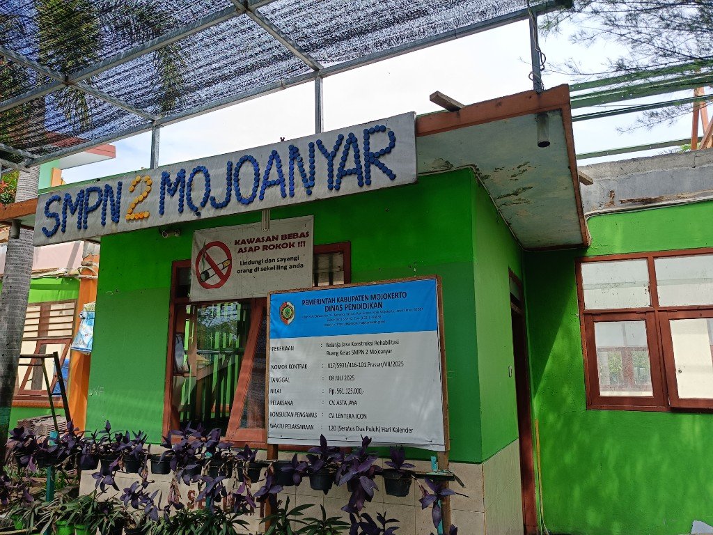 Dispendik Kabupaten Mojokerto Rehab SMPN 2 Mojoanyar