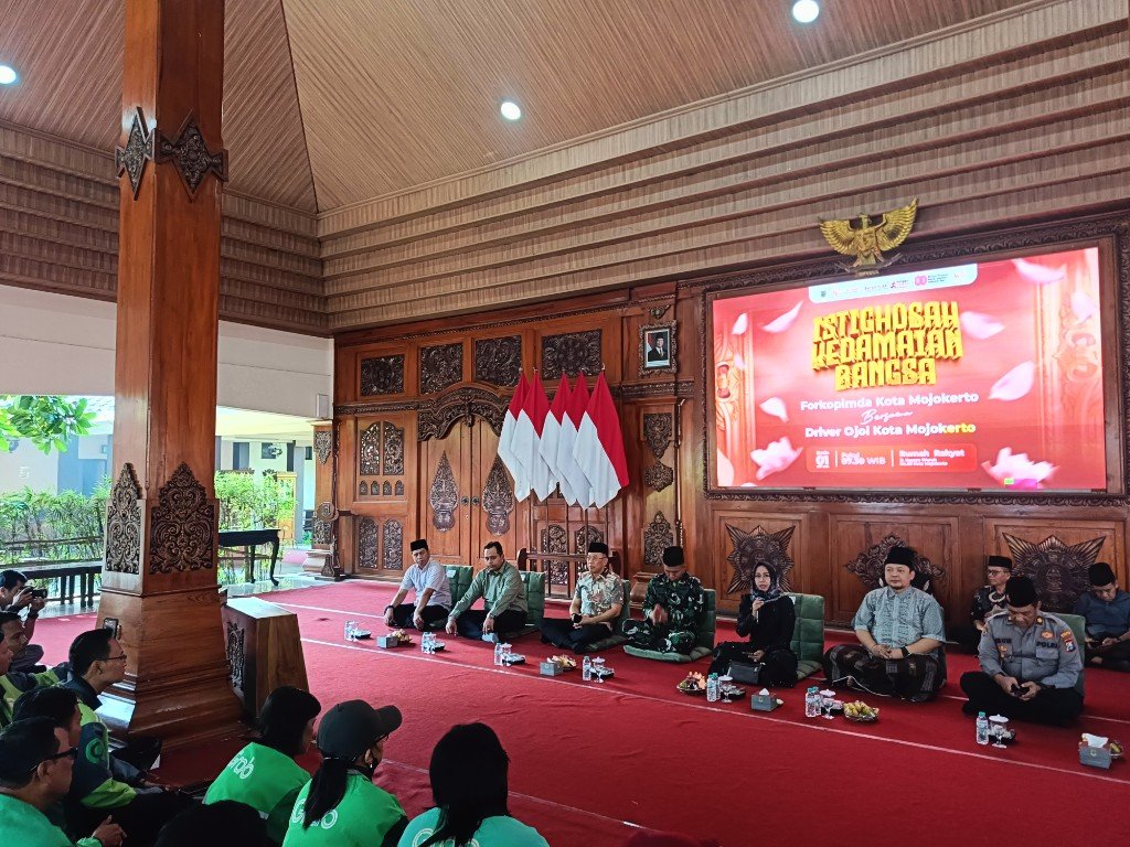 Forkopimda Kota Mojokerto Gelar Istighosah Bersama Driver Ojol