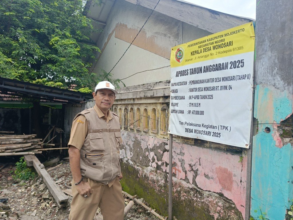 Pemdes Wonosari Dapat BK P-APBD 2025 Rp 477 Juta, Digunakan untuk Pembangunan Kantor Desa Wonosari Tahap II