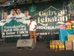 Wabup Subandi Apresiasi digelarnya Pasar Rakyat Gebyar Lebaran Sidobangkit 2022 Desa Kemantren, Guna Pulihkan Perekonomian Sidoarjo