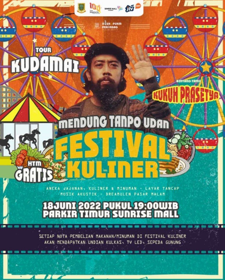 Kukuh Prasetya dan Tasya Rosmala Bakal Meriahkan Festival Kuliner Kota Mojokerto