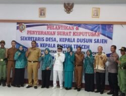 Kades Sajen Lantik 3 Perangkat Desa