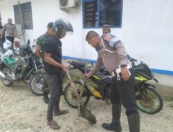 Satlantas Polres Aceh Timur Amankan Puluhan Knalpot Racing
