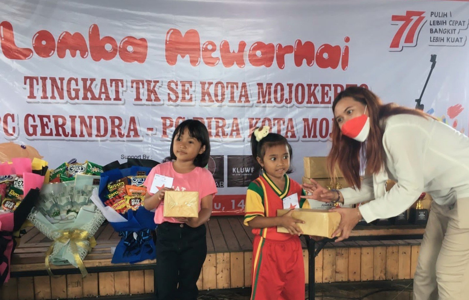 Gaungkan Kebhinekaan, Gerindra Kota Mojokerto Adakan Lomba Mewarnai