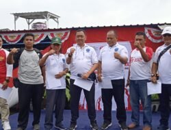 Jelang Peringatan HUT RI Ke 77, BNNK Sidoarjo Adakan Giat Senam Massal Dan Perlombaan