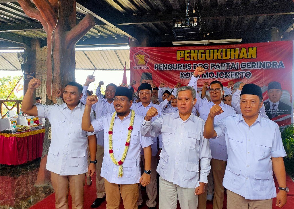 Pengukuhan Pengurus DPC Partai Gerindra Kota Mojokerto Dilaksanakan di Sentra UMKM