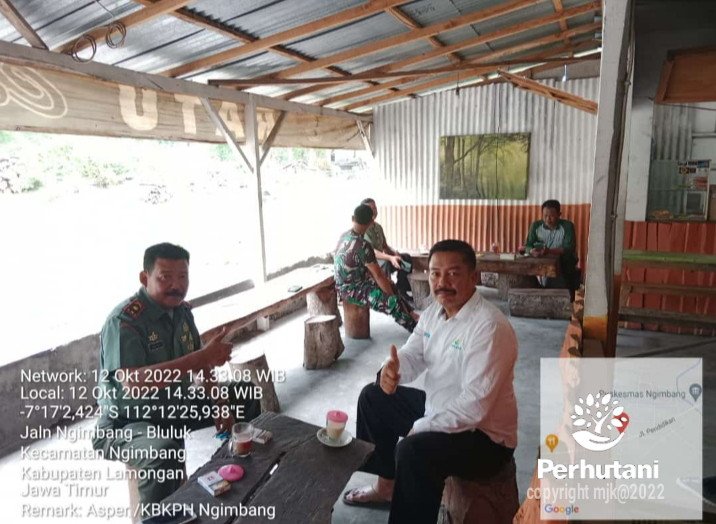 Antisipasi Gangguan Keamanan, Perhutani Mojokerto Koordinasi dengan Koramil Ngimbang