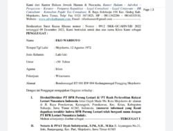 Rumahnya Dilelang, Eko Wardoyo Gugat PT BPR Lestari Nusantara Indonesia di PN Mojokerto