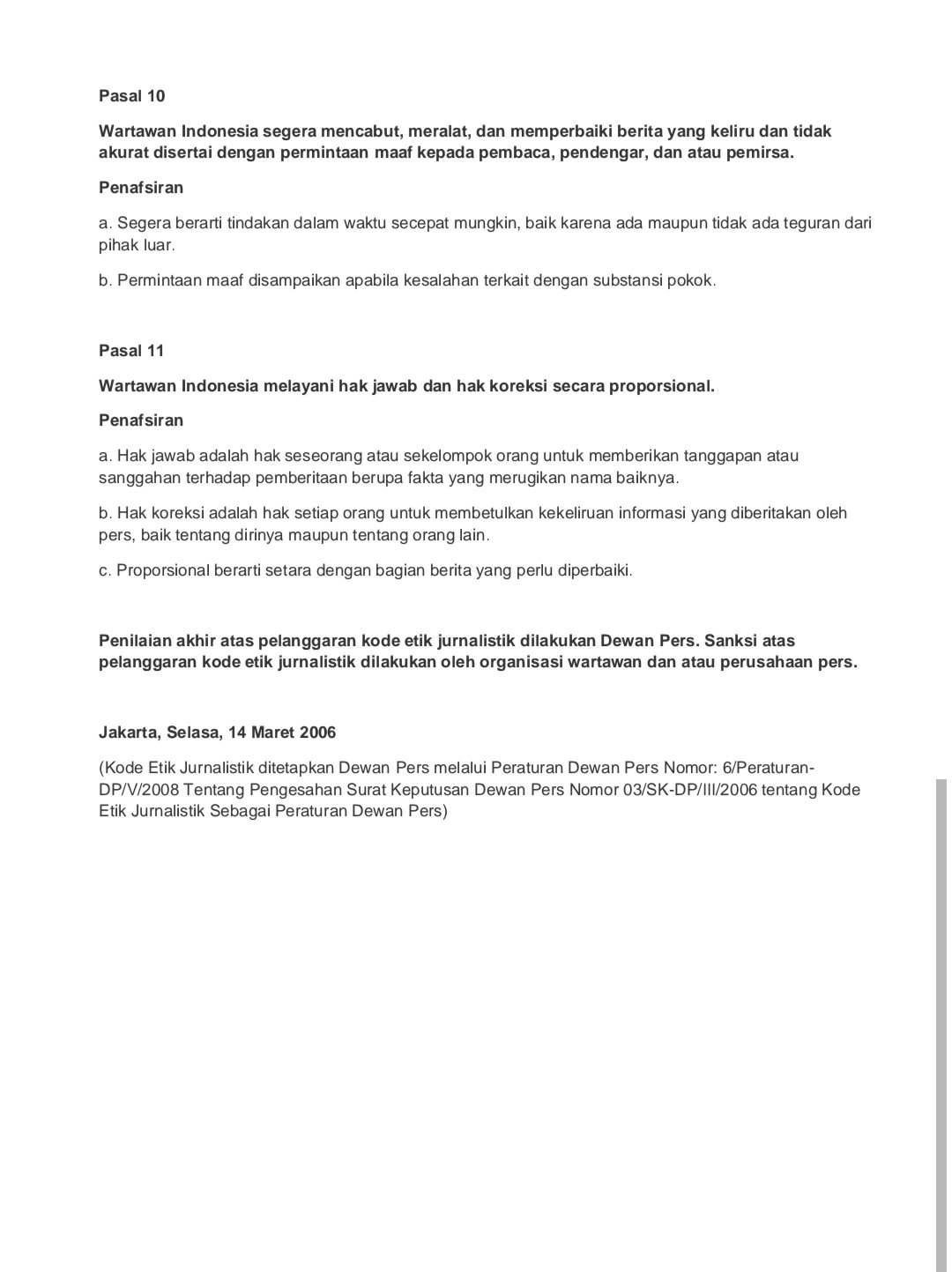 Kode Etik Jurnalistik Halaman 4