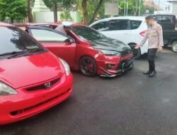 Balap Liar di Mojokerto, 2 Joki Dimintai Keterangan-Mobil Ditilang