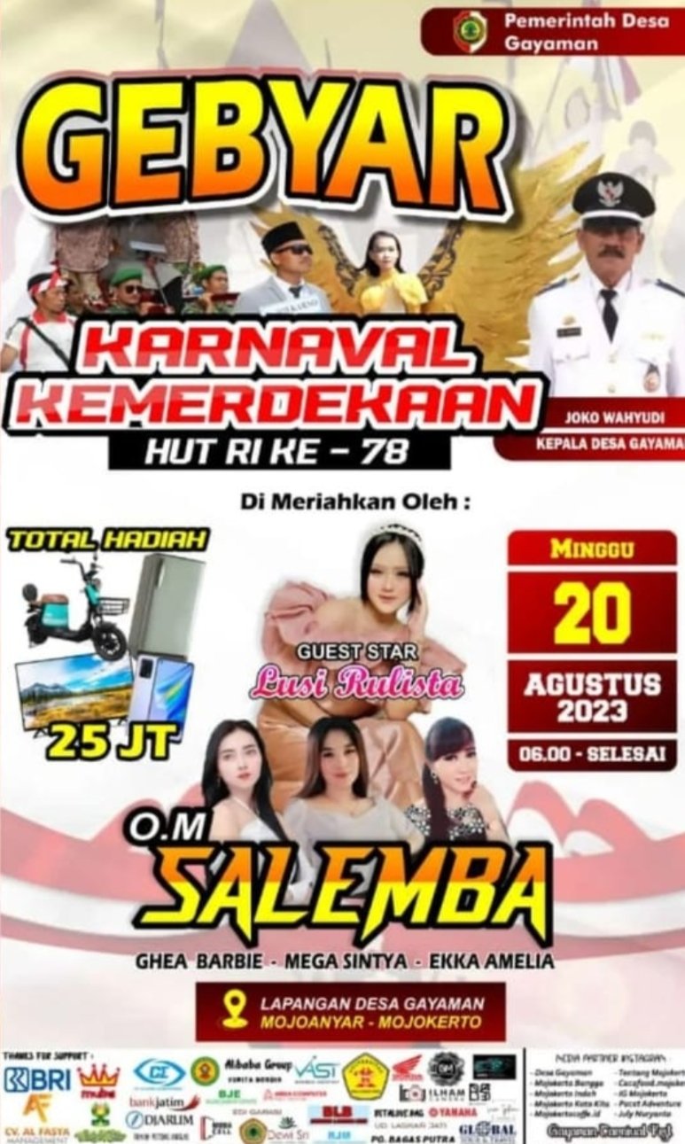 Total Hadiah Rp 25 Juta, Karnaval Desa Gayaman Berlangsung Meriah