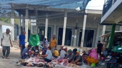 Takmir Masjid Al Hidayah Desa Gondang Sembelih 20 Kambing dan 5 Sapi