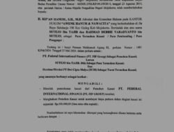 Advokat Rif’an Hanum Menang Gugatan, FIF Mojokerto Dinyatakan Melakukan PMH dan Bayar Ganti Rugi Materiil