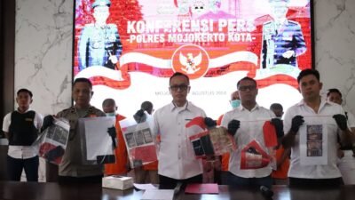 Berantas Judi Online, Polres Mojokerto Kota Amankan 5 Penjual Chip