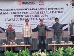 Jelang Pilkada, Bawaslu Kabupaten Mojokerto Ajak Media Bersinergi