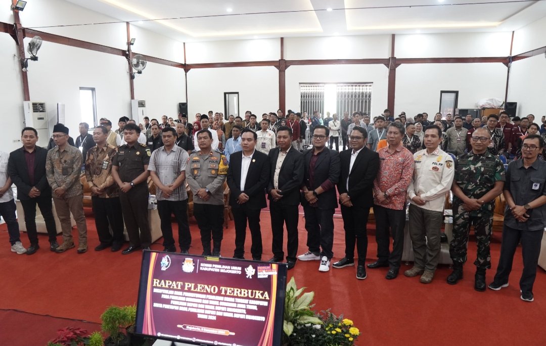 Ketua KPU Kabupaten Mojokerto: Paslon 01 Peroleh 46,6 %, Paslon 02 Peroleh 53,37 %
