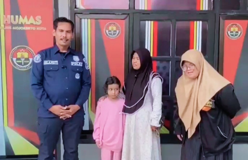 Temukan Anak Asuhnya, Pengasuh LKSA Nurul Falah Apresiasi Polres Mojokerto Kota