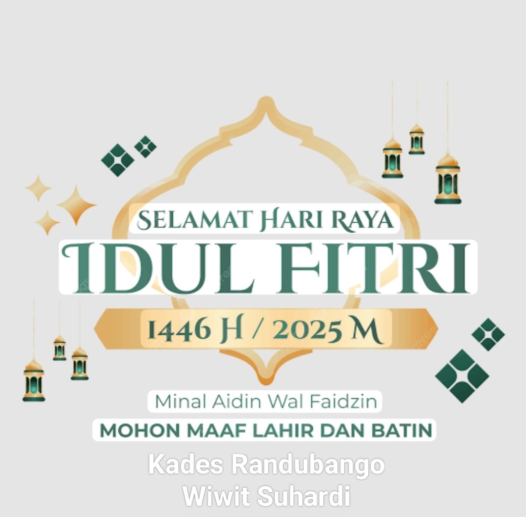 Kepala Desa Randubango Mengucapkan Selamat Hari Raya Idul Fitri 1446 H