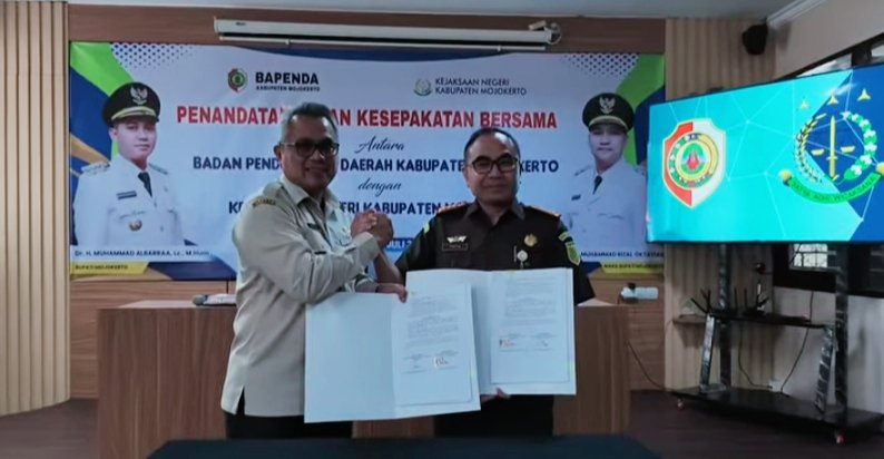 Menuju Insentif Fiskal Daerah, Bapenda Kabupaten Mojokerto dan Kejari Kabupaten Mojokerto Tandatangani Nota Kesepahaman