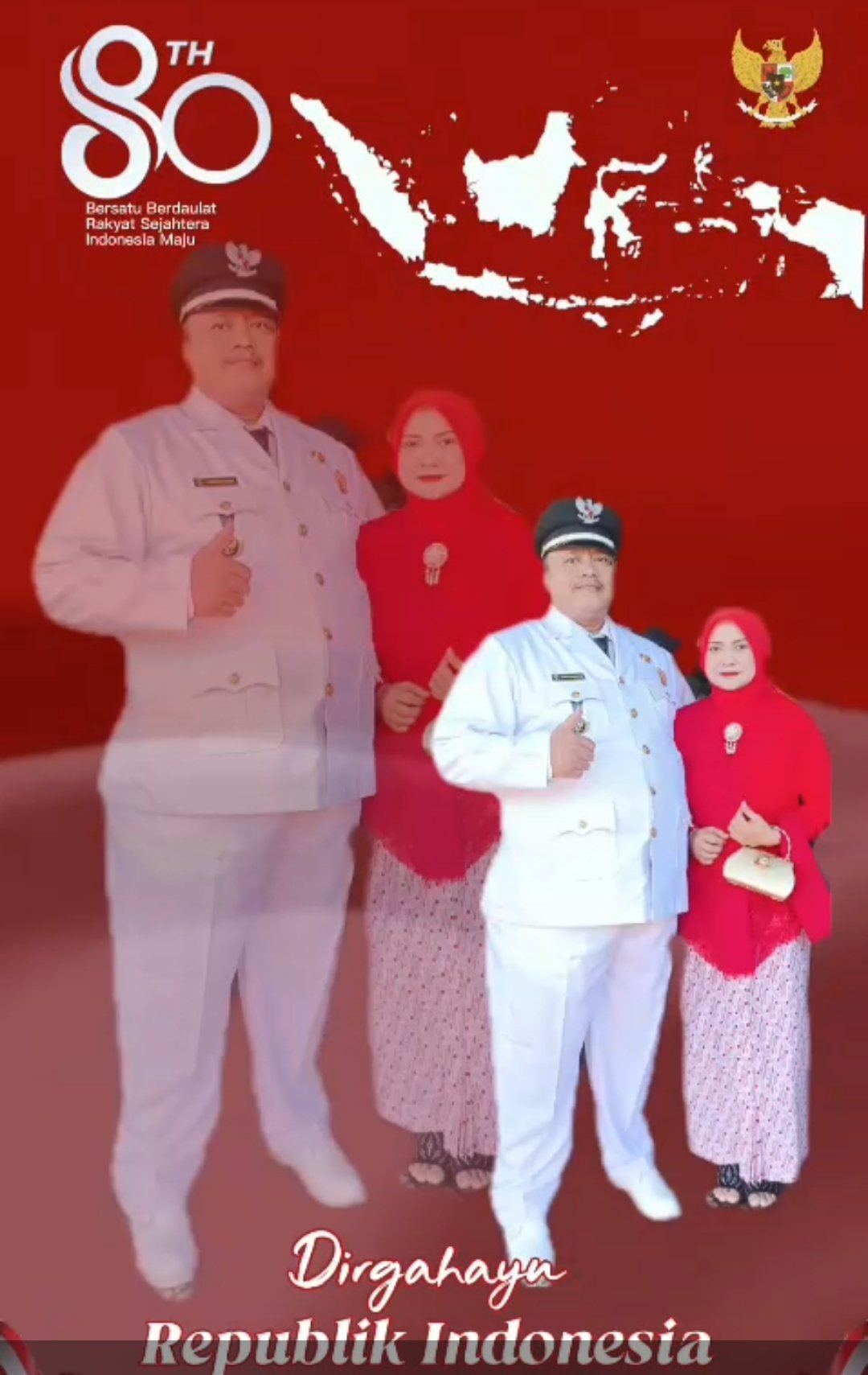 Kepala Desa Leminggir, Mojosari, Mojokerto Mengucapkan Selamat HUT ke-80 RI