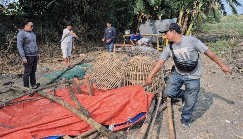 Polres Mojokerto Kota Bongkar Arena Sabung Ayam di Desa Sidoharjo