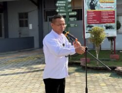 Pimpin Apel Perdana,Jumadi Kalapas Kelas IIA Narkotika BandarLampung,Tekan Kan Ke Disiplinan Dan Semangat Kerja