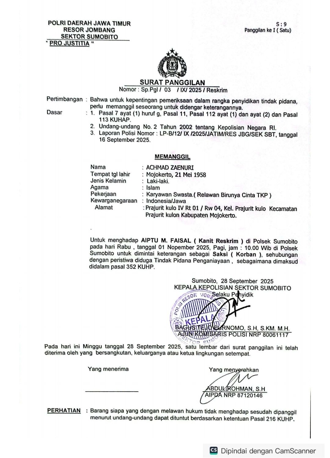 Zaenal Relawan Birunya Cinta Diduga Dianiaya, Sakty Law Surabaya Buktikan Video Penganiayaan dan Badan Hukum Relawan Birunya Cinta