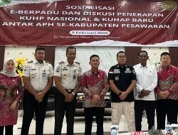 Kepala Balai Pemasyarakatan (BAPAS) Kelas I Bandar Lampung Hadiri Sosialisasi Aplikasi E-BERPADU dan Diskusi Penerapan KUHP dan KUHAP Antar APH