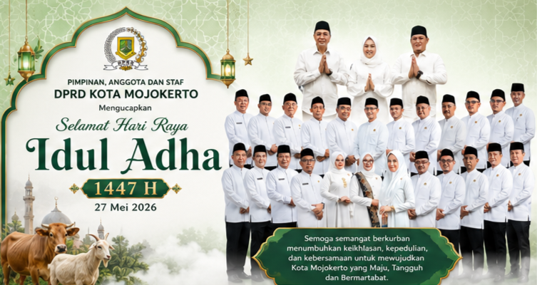 DPRD Kota Mojokerto Mengucapkan Selamat Hari Raya Idul Adha 1447 H