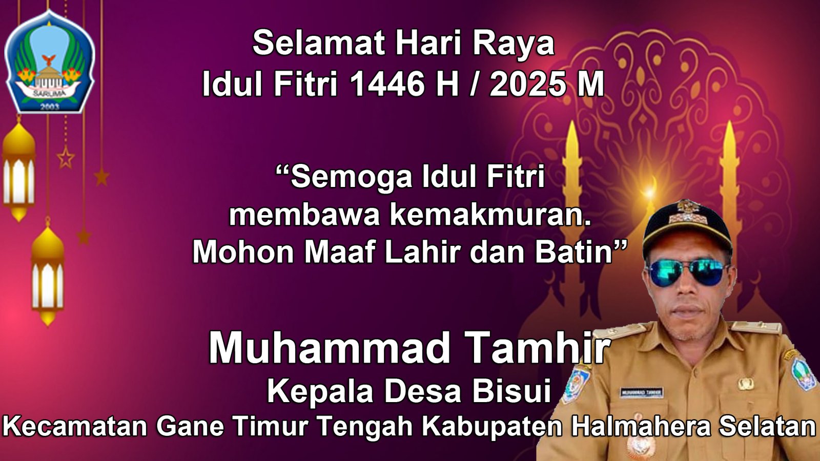 Kepala Desa Bisui Mengucapkan Selamat Hari Raya Idul Fitri 1446 H