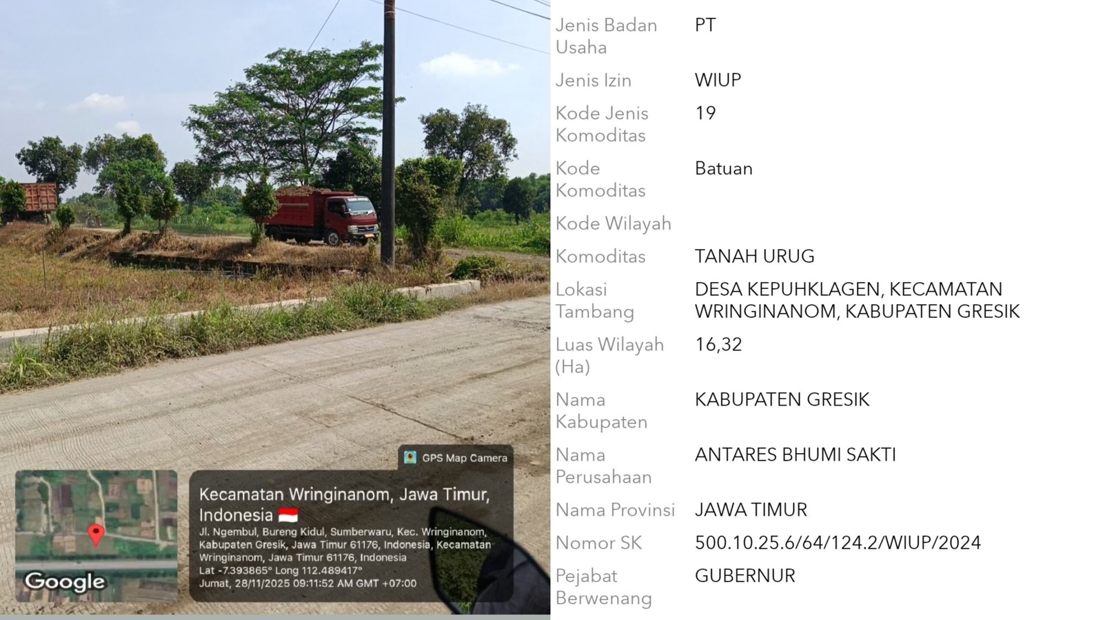 Kepala Desa Kepuhklagen Sebut Galian Diduga Ilegal di Desa Kepuhklagen Milik H. Matasan