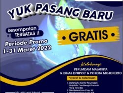 Catat Tanggalnya, Perumdam Majatirta Kota Mojokerto Beri Layanan Pasang Baru Gratis