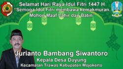 Kepala Desa Duyung, Trawas, Mojokerto Mengucapkan Selamat Hari Raya Idul Fitri 1447 H