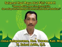 Kepala Desa Ketapanrame Mengucapkan Selamat Hari Raya Idul Fitri 1444 H